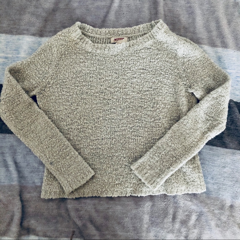 Grey Crop Top Sweater Size Small